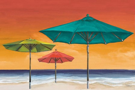 Tropical Umbrellas II by Tiffany Hakimipour art print