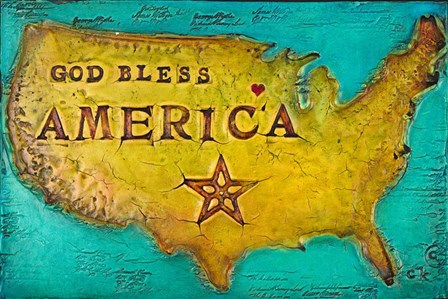 God Bless America by Carolyn Kinnison art print