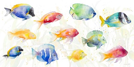 School of Tropical Fish by Lanie Loreth art print