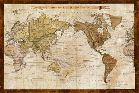 Map of World by Elizabeth Medley art print