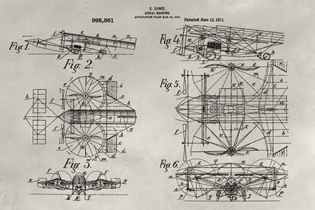 Patent--Aerial Machine by Alicia Ludwig art print