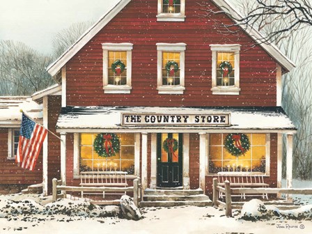 Country Christmas by John Rossini art print