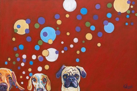 When Dogs Drink by Kathryn Wronski art print