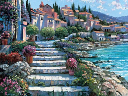 Steps of St. Tropez by Howard Behrens art print
