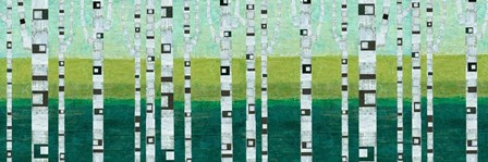 Birches at the Beach by Michelle Calkins art print