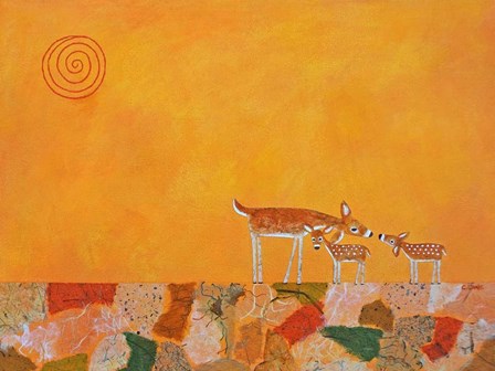 Fawns At Dawn by Casey Craig art print