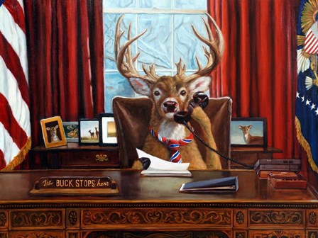 The Buck Stops Here by Lucia Heffernan art print