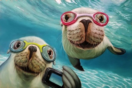 Underwater Selfie by Lucia Heffernan art print