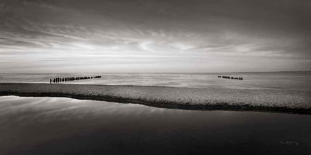 Lake Superior Beach IV BW by Alan Majchrowicz art print