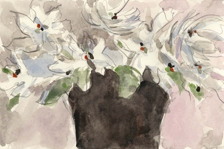 Magnolia Watercolor Study II by Sam Dixon art print