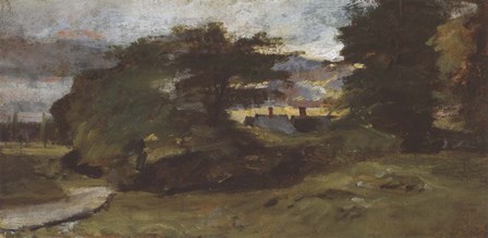Landscape with Cottages by John Constable art print