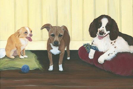 Three Pups by Dina Marie art print