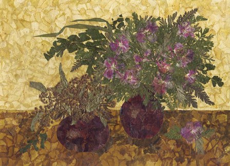 Still Life With Two Vases 1 by DryFlowersArt art print