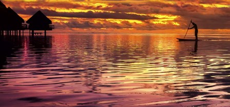 Paddling Into The Sunset by Jonathan Ross art print