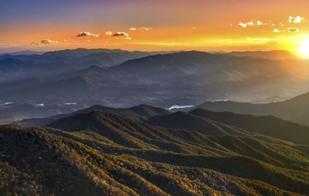 Smoky Mountains Sunset by Jonathan Ross art print