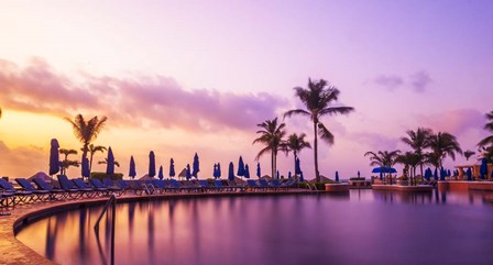 Sunset By The Pool by Jonathan Ross art print