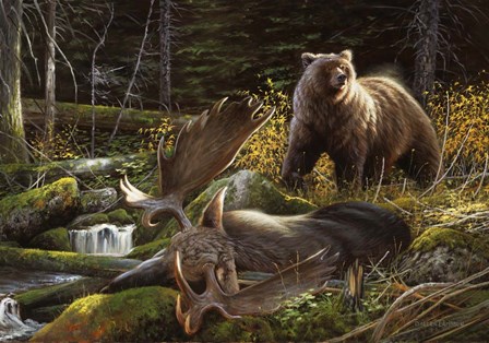 In the Land of Giants by Lambson’s Wildlife Art art print