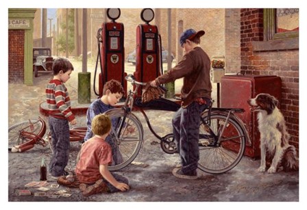 The Bike Patrol by Jim Daly art print