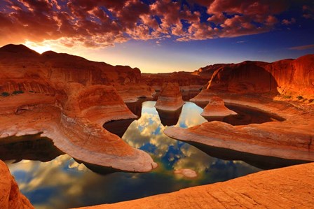 Sunset Reflection Canyon, Utah by Randall J. art print
