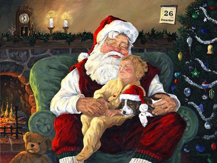 Santa With Child by Terry Doughty art print