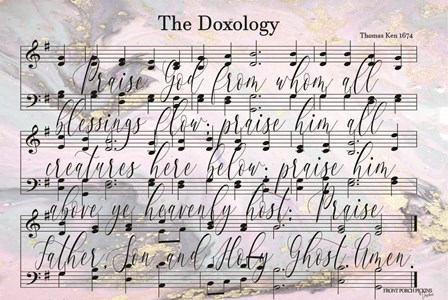 The Doxology Lyrics by Front Porch Pickins art print