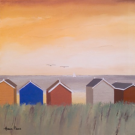 Beach Huts by A.V. Art art print