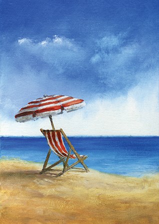 Deck Chairs on Beach II by A.V. Art art print