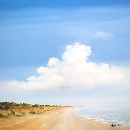A Walk Along the Beach by A.V. Art art print