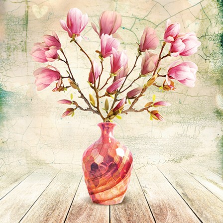 Magnolia Copper Vase by A.V. Art art print