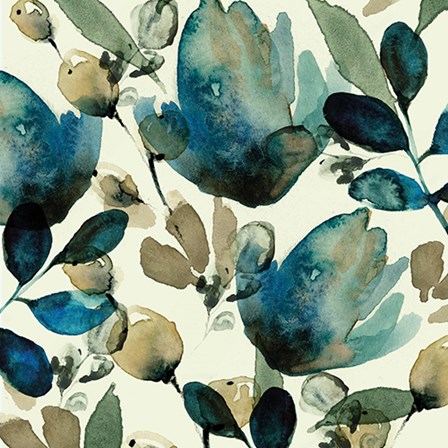 Blue Floral by A.V. Art art print