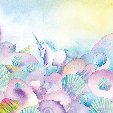 Unicorn Mother of Pearl by A.V. Art art print
