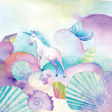 Unicorn Shells by A.V. Art art print
