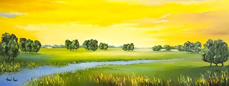 Landscape with River by A.V. Art art print
