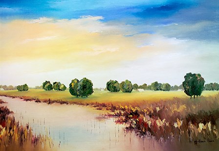 Landscape Waterside by A.V. Art art print
