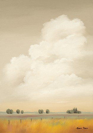 Meadow with Fence by A.V. Art art print
