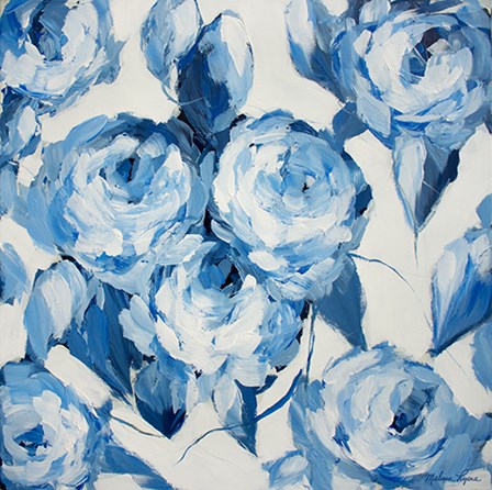 Blue and White Roses by Melissa Lyons art print