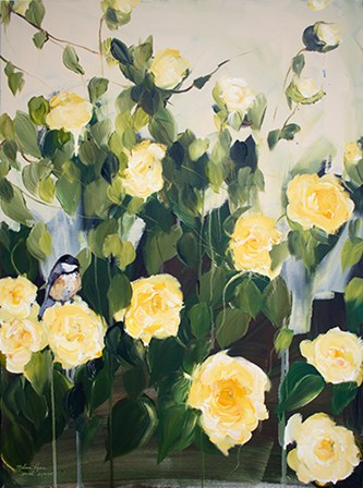 Bird on Roses by Melissa Lyons art print