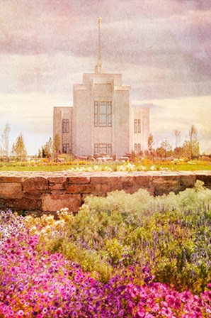 Twin Falls Temple II by Ramona Murdock art print