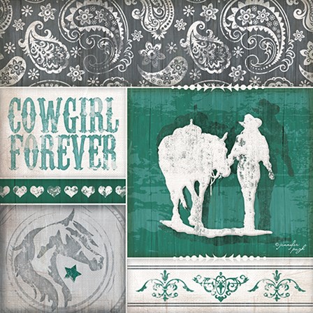 Cowgirl Forever by Jennifer Pugh art print