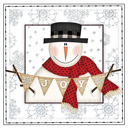 Joy Snowman by Jennifer Pugh art print