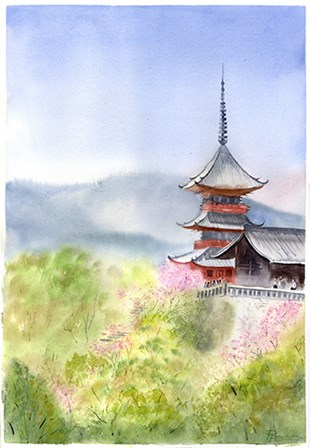 Asian Landscape I by Olga Shefranov art print