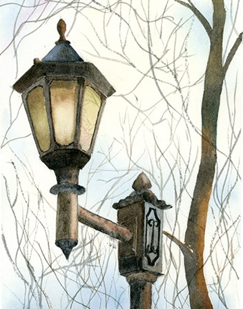 Lamppost I by Olga Shefranov art print