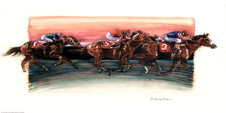 Horse Race by Yellow Caf&#233; art print
