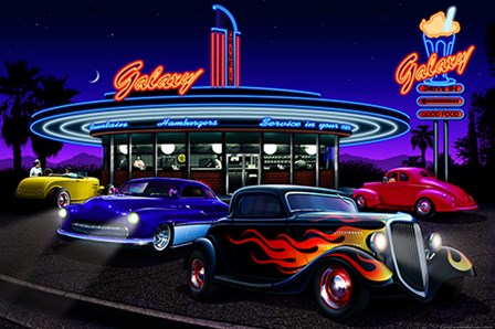 Galaxy Diner by Yellow Caf&#233; art print