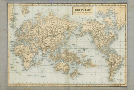 The World Map Neutral by Wild Apple Portfolio art print