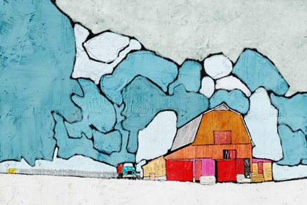 Barn under Blue Skies by Ynon Mabat art print