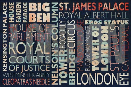 London places by SD Graphics Studio art print