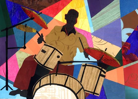 Jazz Drummer by Everett Spruill art print