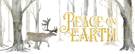 Christmas Forest panel II-Peace on Earth by Tara Reed art print