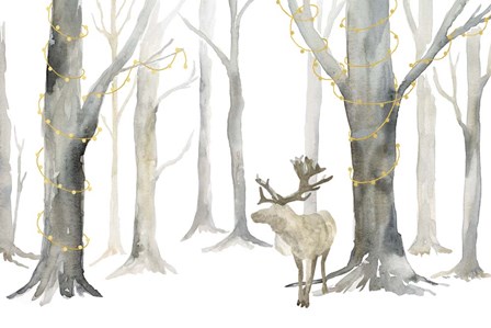 Christmas Forest landscape by Tara Reed art print